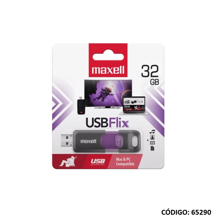 Com pendrive plast. 32gb maxell