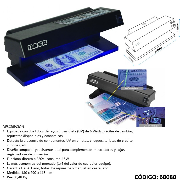 Maquina detectora dasa 6 watts