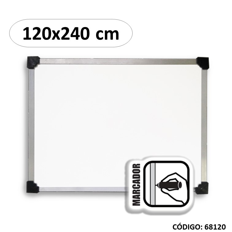 Pizarra blanca liggo 120x240cm. alum