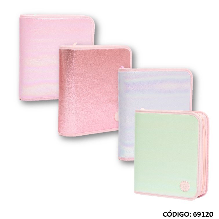 Carpeta 3a con cierre fw shine/love 999685/7