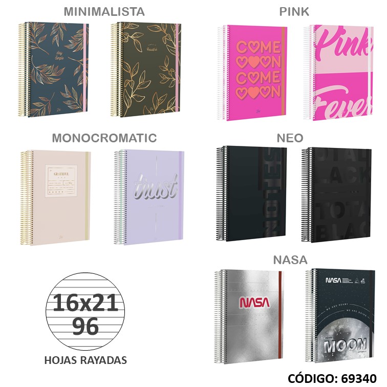 Cuaderno t/e 16x21 t/d fw x96h