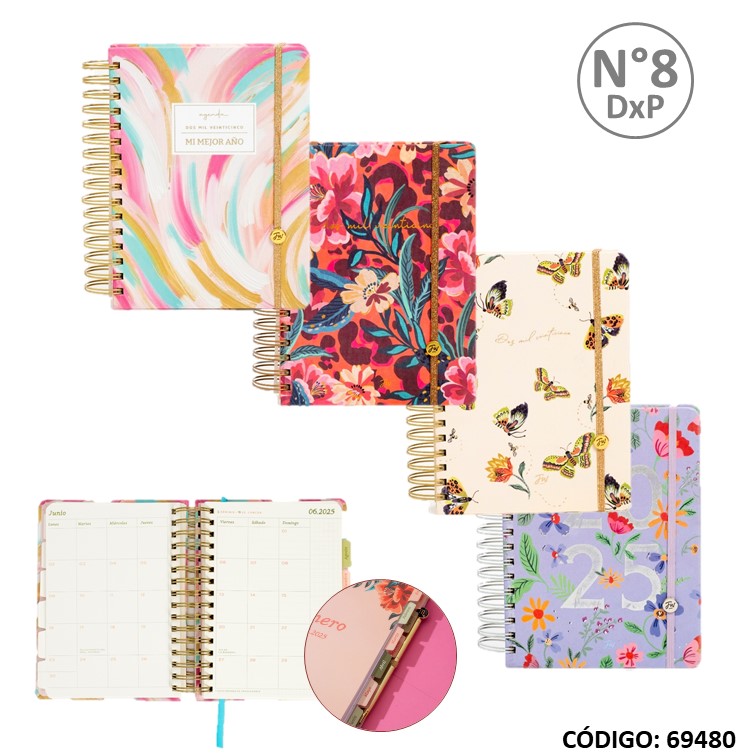 Agenda fw n8 con doble planificador iral belle 2025