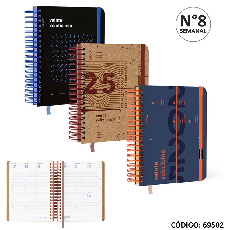 Agenda fw n8 semanal iral b-pack now 2025