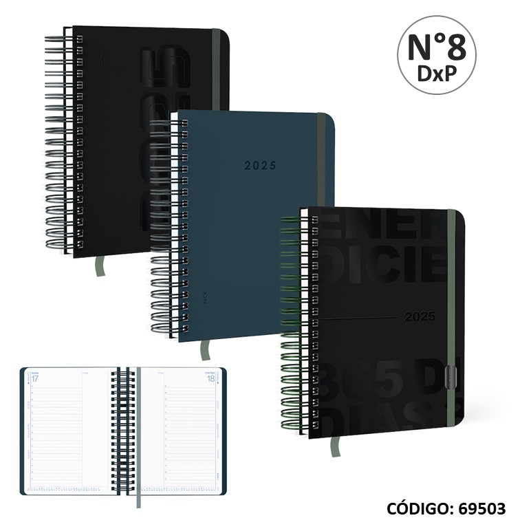 Agenda fw n8 con doble planificador iral b-pack simple 2025