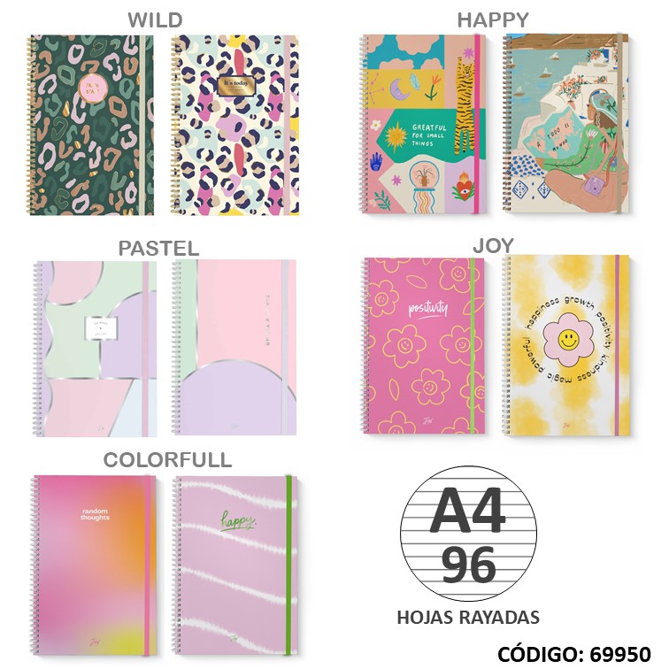 Cuaderno a4 t/d fw fantasía x96h
