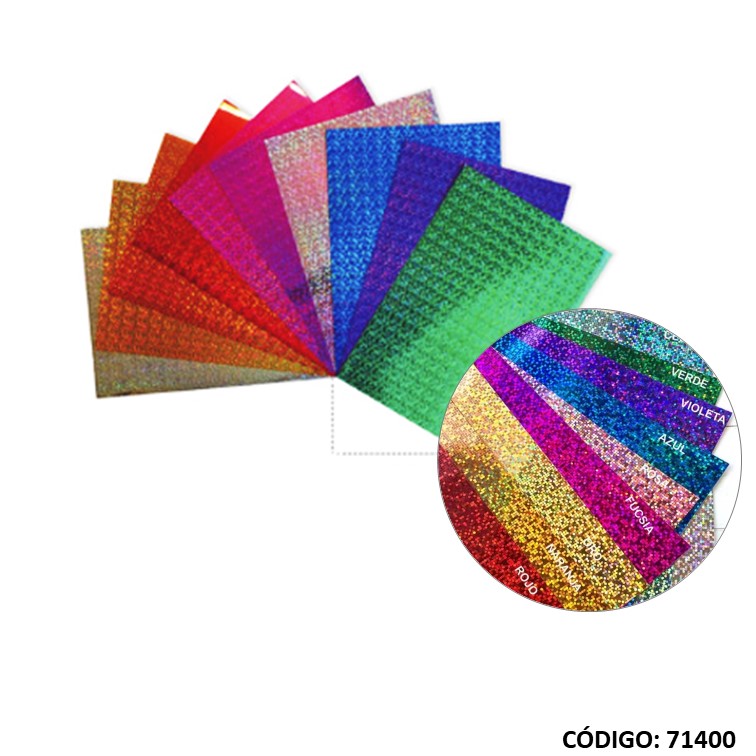 Cartulina hologramada 35x50 surtido