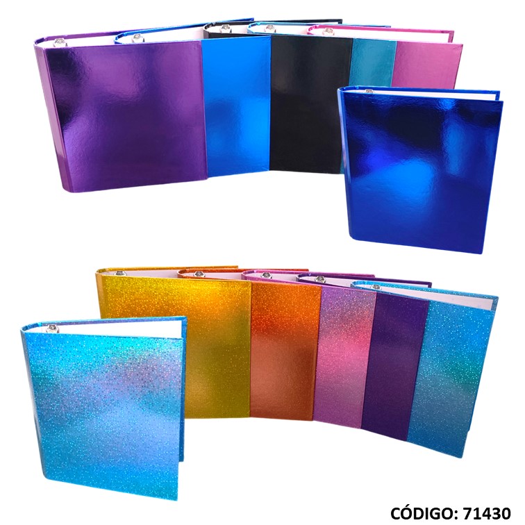Carpeta 3a cartone rexon metalic/holo