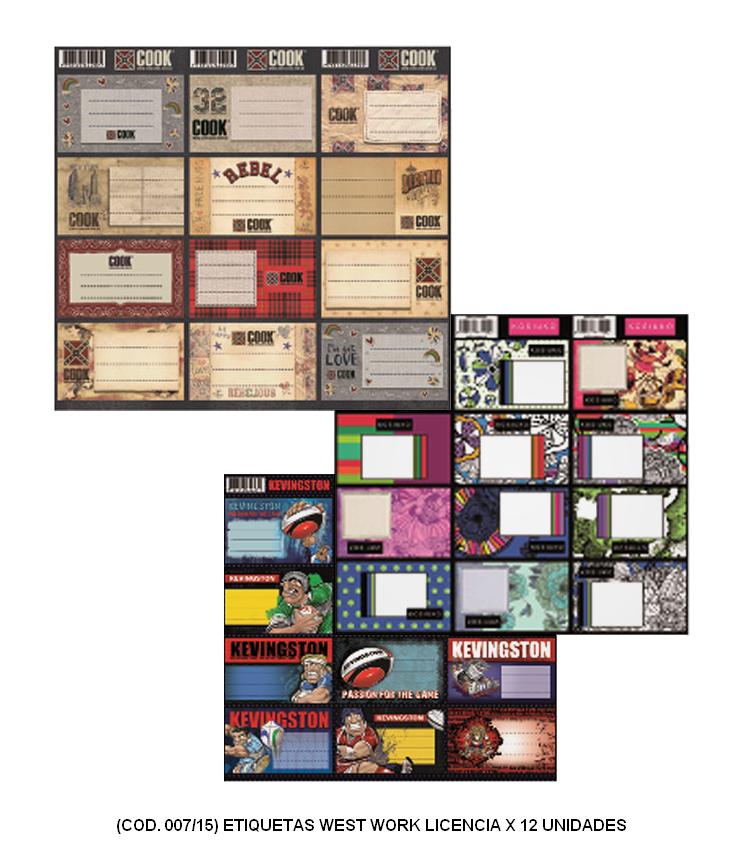 Etiqueta fantasía sobre 3 planchas x4 etiq