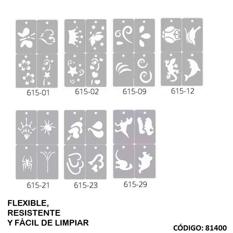 Artículo stencil para maquillaje 615