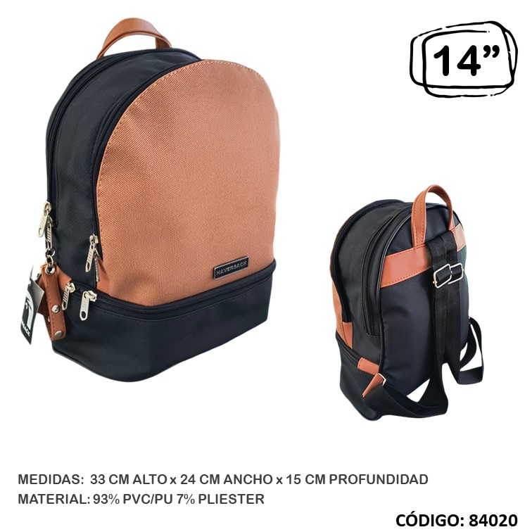 Mochila haversack 12"" canvas 6813