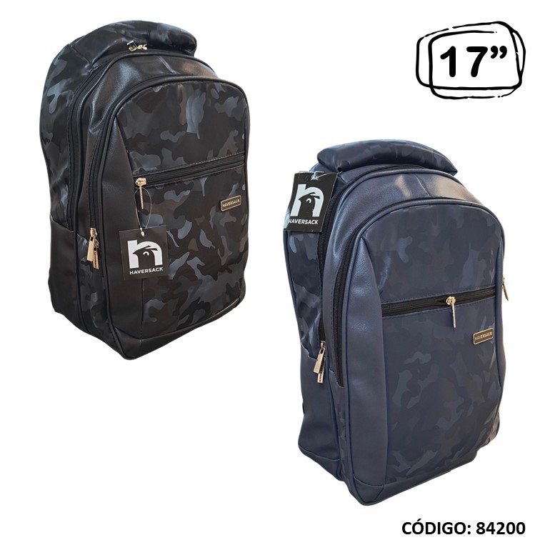 Mochila portanot. haversack 17"" pu camuf. 7420