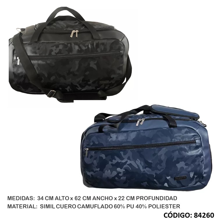 Bolso haversack 46lt. pu camuflado 7401