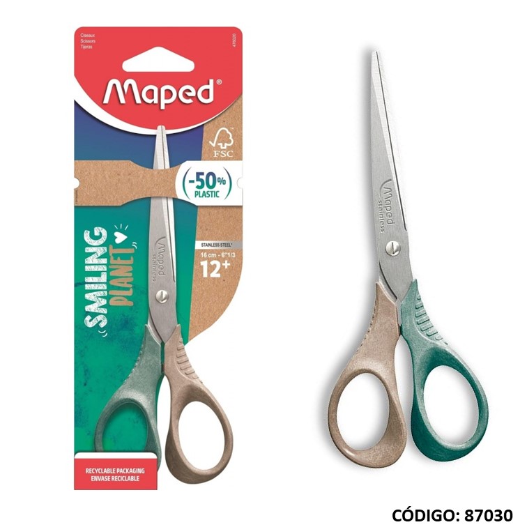 Tijera maped smiling planet 16cm