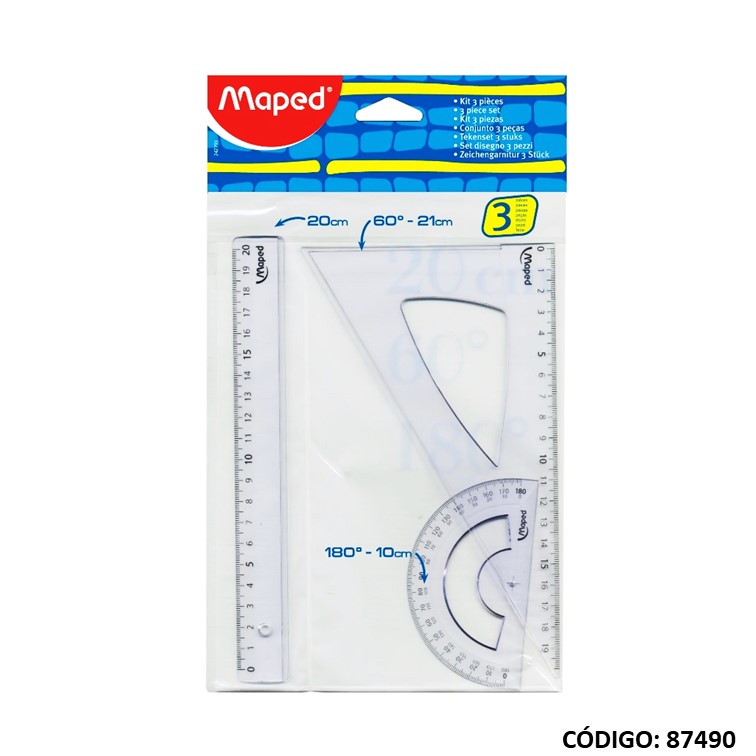 Set geomet. maped 20cm x3pzas