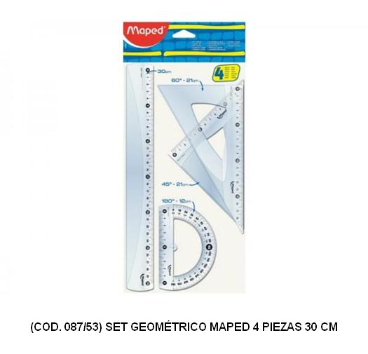 Set geomet. maped 30cm x4pzas
