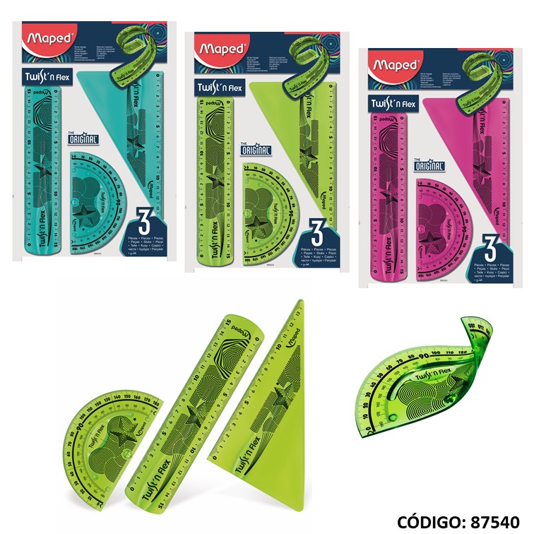 Set geomet. maped twist n flex x3piezas