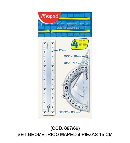 Set geomet. maped 15cm x4pzas