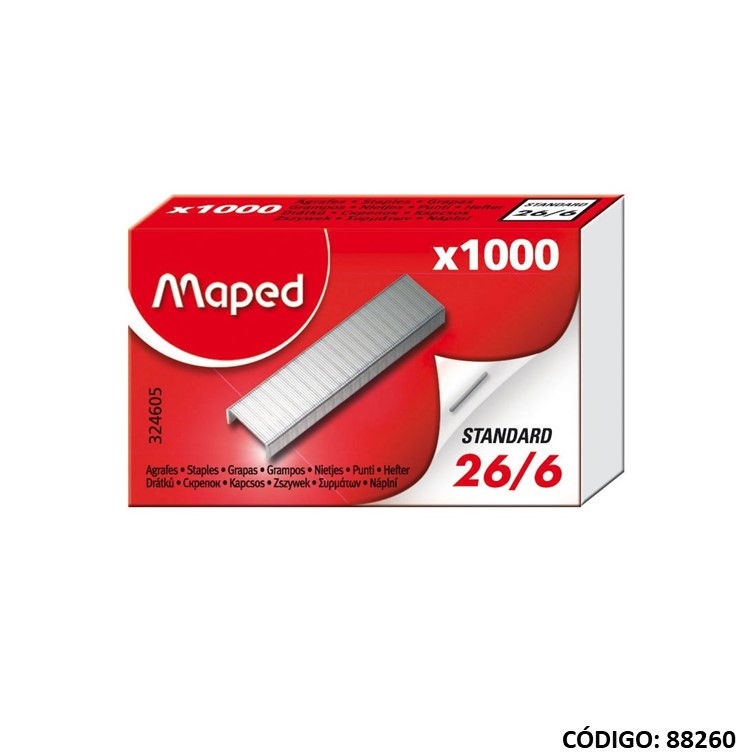 Broches p/maq. maped 26/6x1000