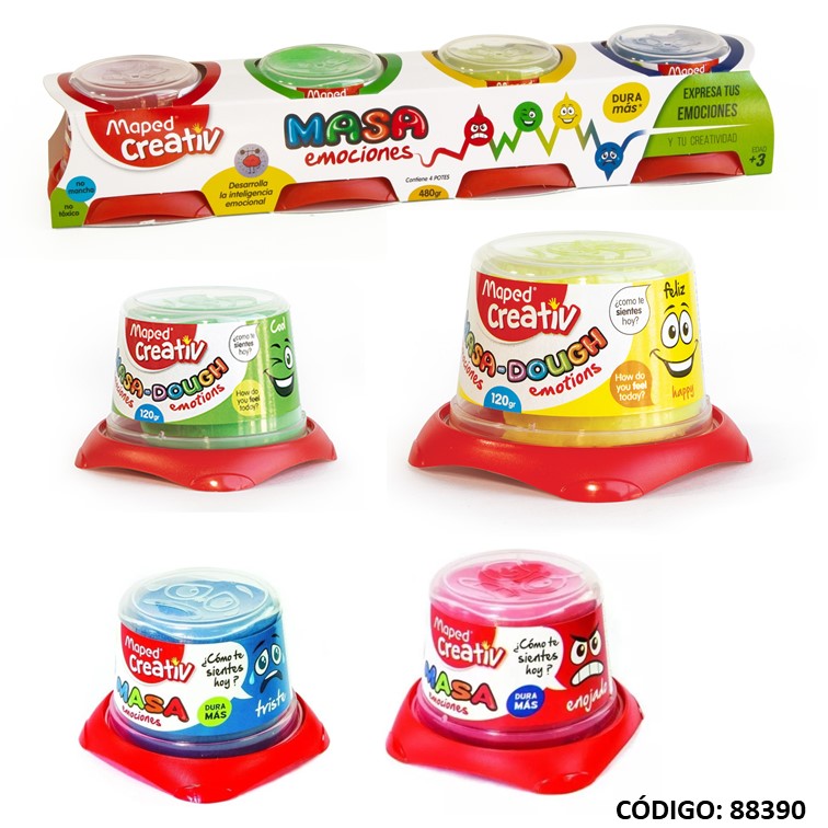 Masa maped creativ set x4 potes surtido