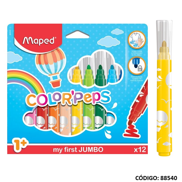 Marcador maped jumbo lavable