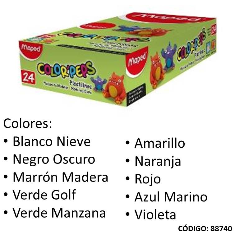 Plastilina maped 20 g (24) color