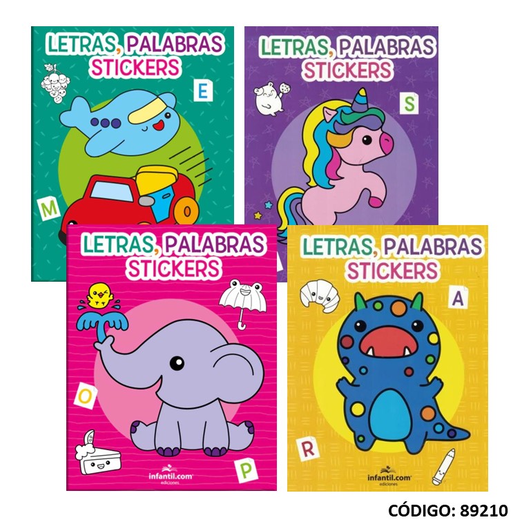 Libro dida letras, palabras y stickers -123