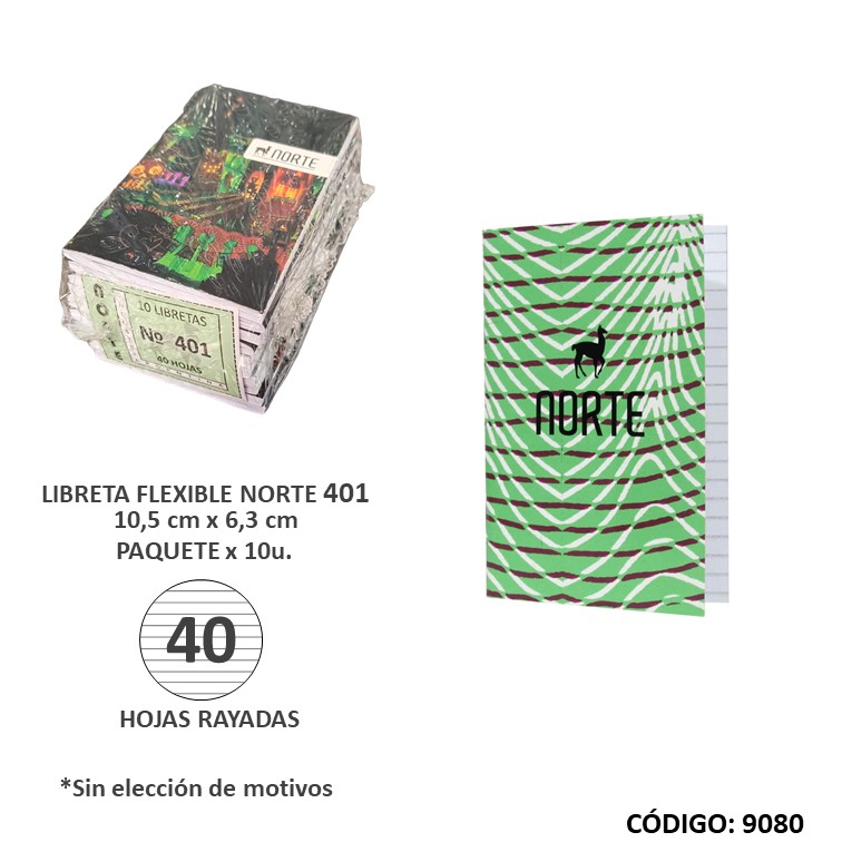 Libreta flexible norte nº401
