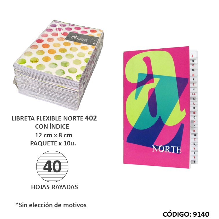 Libreta indice flexible n°402