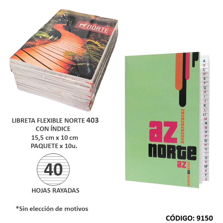 Libreta indice flexible n°403
