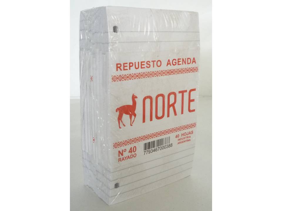 Repuesto libreta 6 perf. nº5 40