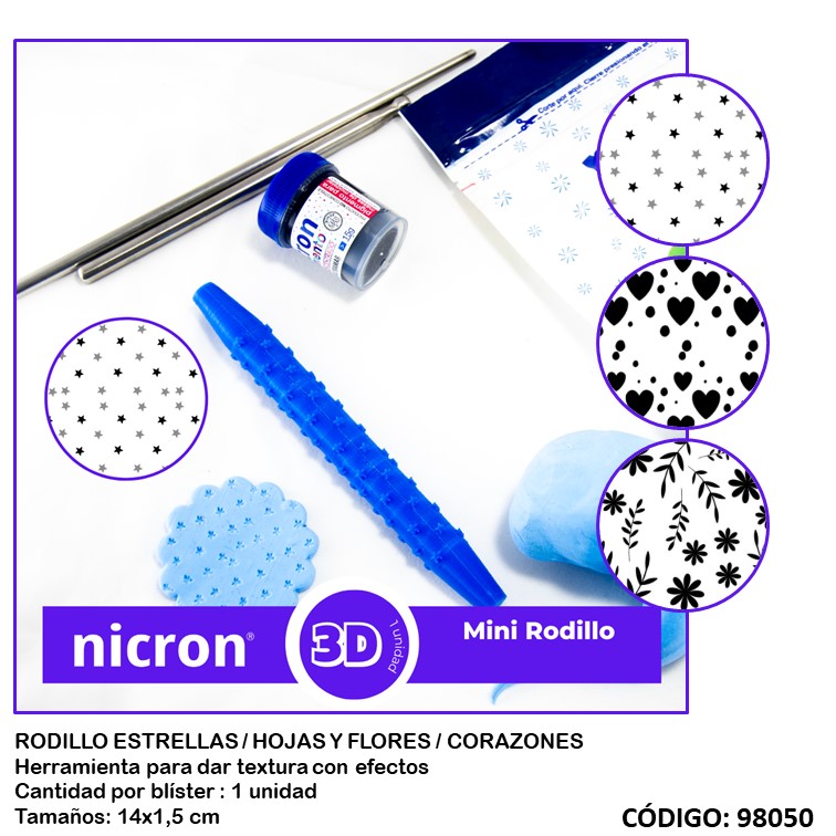 Artículo nicron rodillo nicron c/diseños